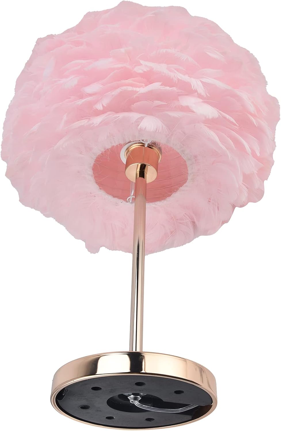 Feather Table Lamp Pink Feather Lamps for Girls Bedroom Minimalist Desktop Night Light Modern Nightstand Table Lamp Holder for Bedroom Beside Wedding Birthday Decor(#2)