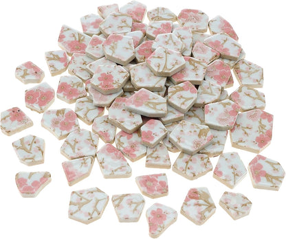 1.1 LB Pink Ceramic Mosaic Tiles Broken Irregular Porcelain Pieces