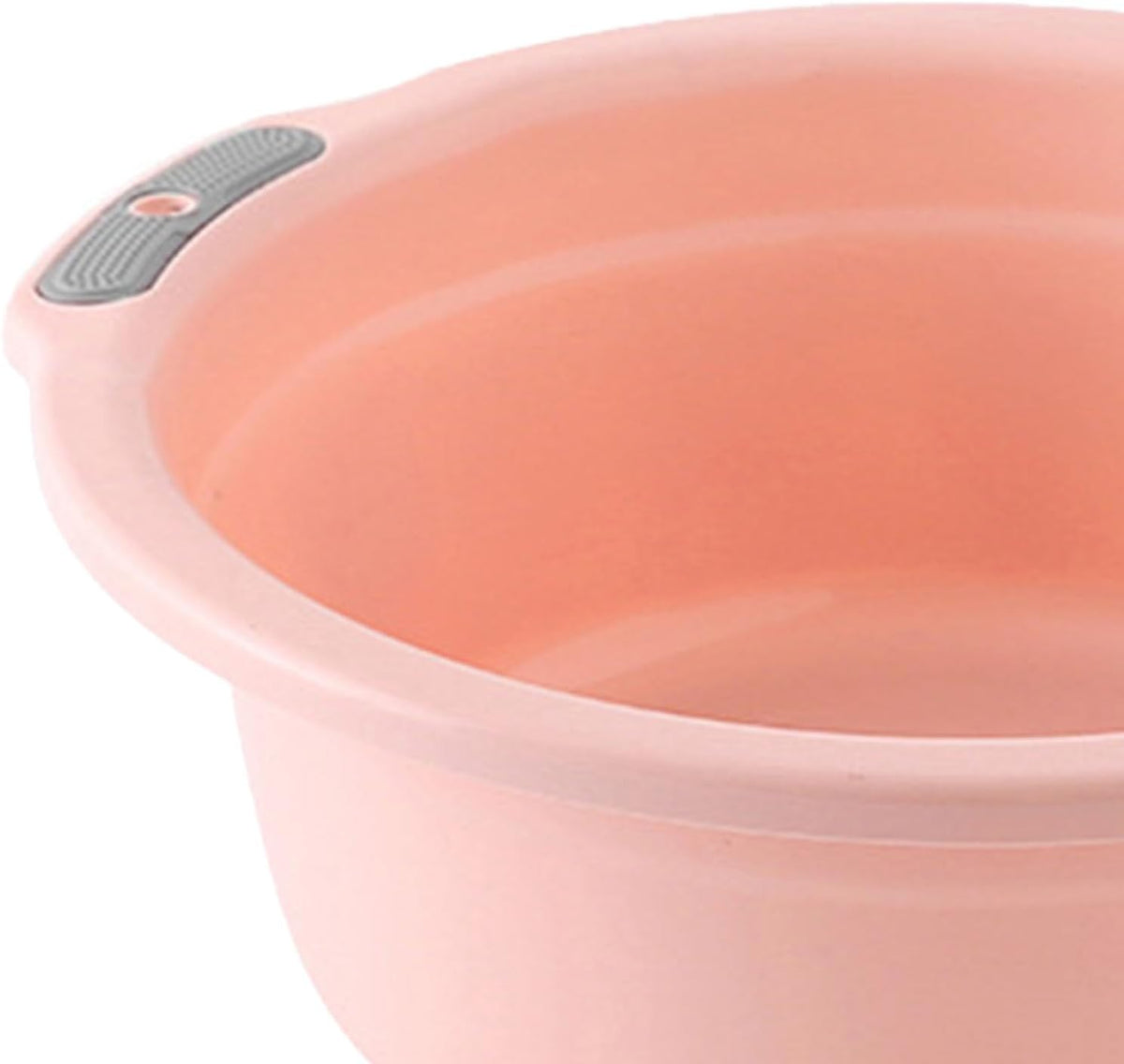 Plastic Washing Basin, Multipurpose Light Face Baby Adult Foot Washbasin Tub with Double Handles Face Vegetable Laundry Foot for Home Bathroom (Large‑Peach Pink)