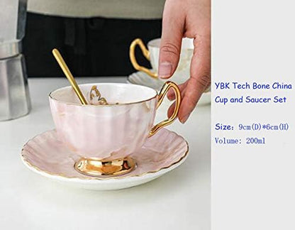 Bone China Cup and Saucer Set- Butterfly and Elegance (Pink)
