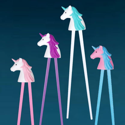 HSTC-PKUNCN, Training chopsticks for beginners right or left handed, Pink Unicorn
