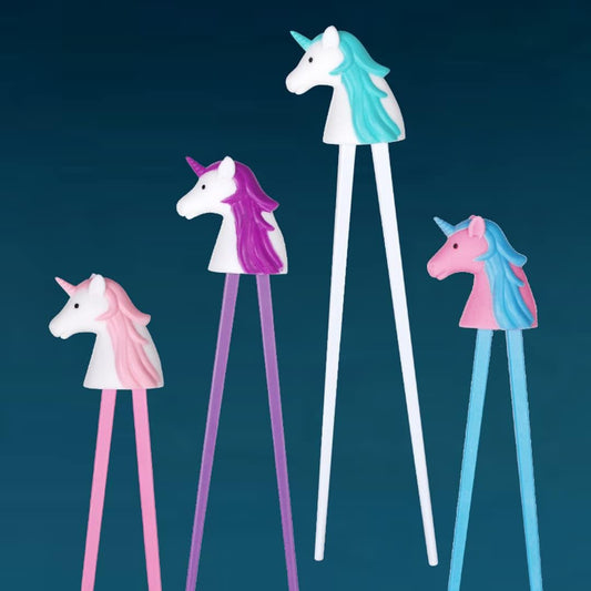 HSTC-PKUNCN, Training chopsticks for beginners right or left handed, Pink Unicorn