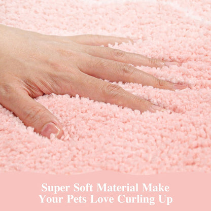 Pink Bathroom Rugs – Scalloped Bath Mat with Bow, Non-Slip & Washable Pink Bath Rug, Cute Bath Mat for Aesthetic Decor, Bow Bathroom Rug for Shower, Sink, and Tub (32x20 inch)