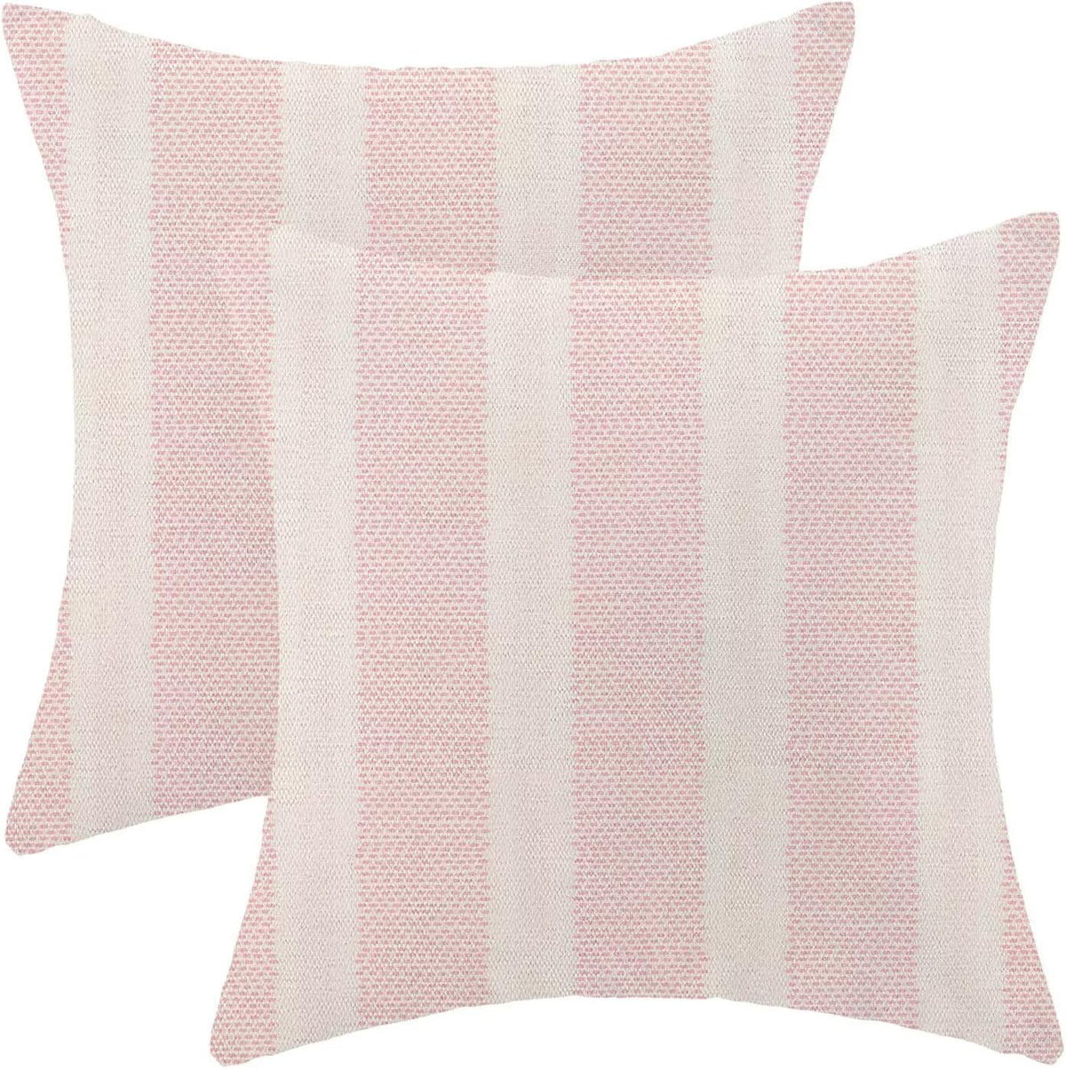 Polka Dot Pillow Covers 18x18 Inch Set of 2, Pink Stripe Outdoor Decorative Boho Modern Throw Pillows Abstract Art Couch Cushion Case for Chair Sofa Bedroom Living Room Decor