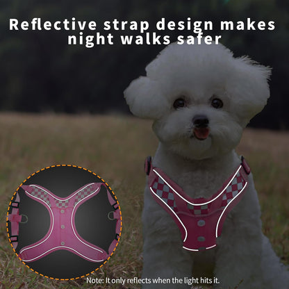 Dog Harness with Leash Set, No Pull Adjustable Step in Pet Vest