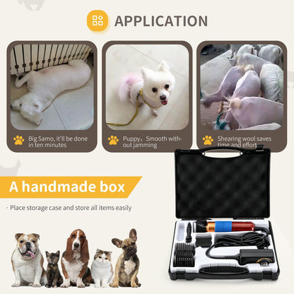 CGOLDENWALL Dog Hair Clipper for Grooming 200W Pet Clipper Kit with Spare Blade, Low Noise&Vibration, Animal Grooming Trimmer for Cat Sheep Dog 110-240V