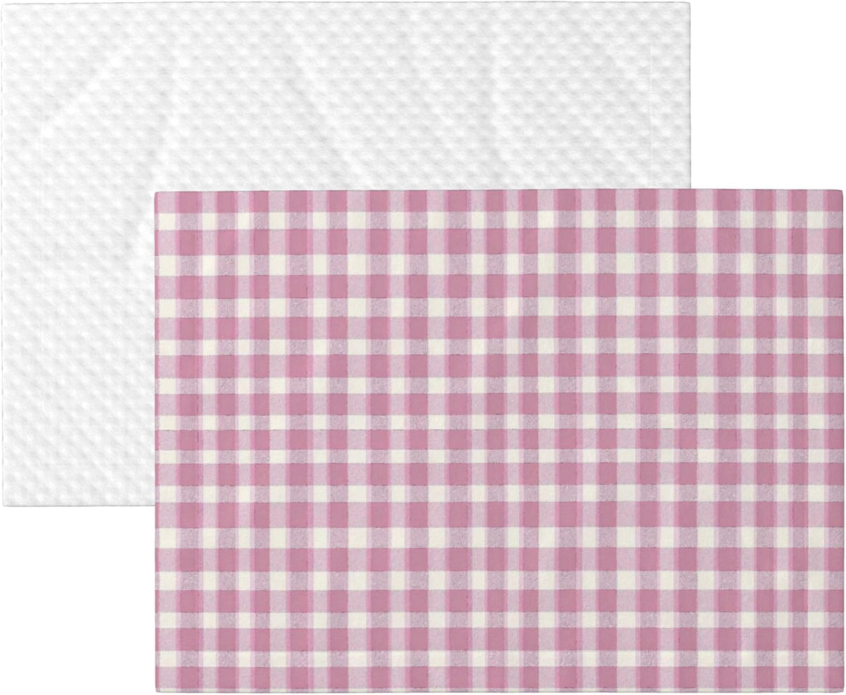 Waterproof Dog Blanket Soft Pet Blanket for Puppy Cat, Fleece Cat Throw Blankets for Furniture Bed Couch Sofa Reversible - Pastel Pink Gingham 3