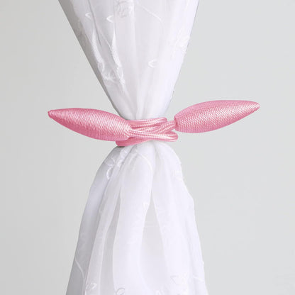 2 Pieces Curtain Tiebacks Clips Creative Window Drape Twist Tie Backs European Style Custom Made Curtain Holders Decorative Draperies Holdbacks, Pink