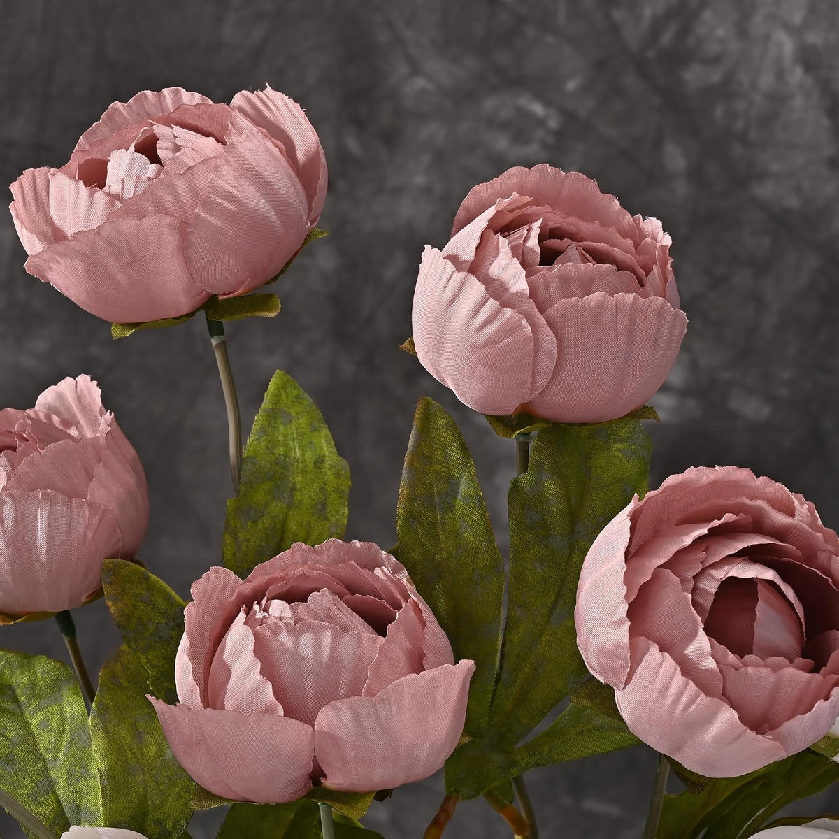 6 Pcs 27" Faux Peonies Artificial Flowers for Vase, Pink Flowers