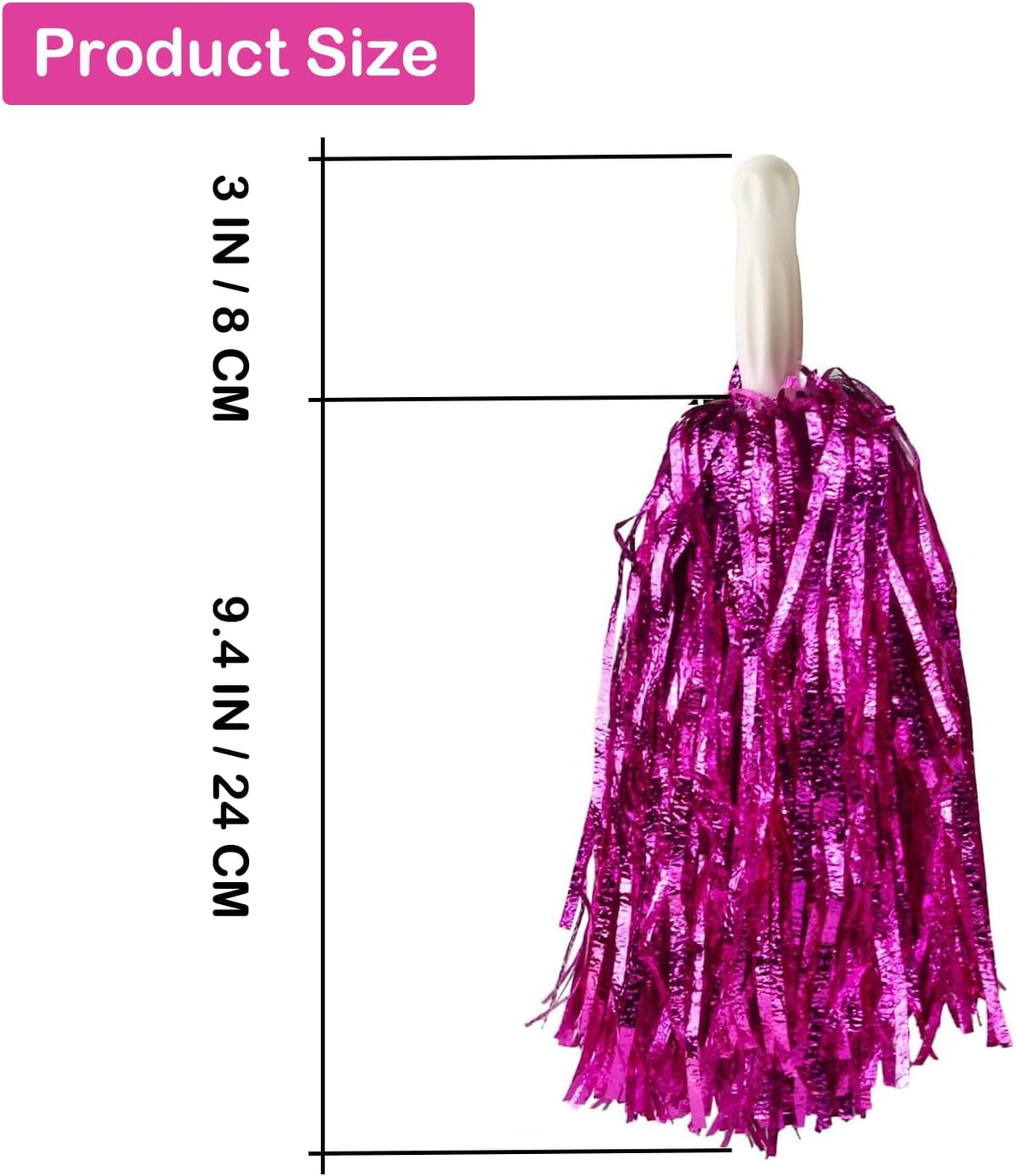 AOPANDA Cheerleading Pom Poms, Sports Dance Cheer Plastic Pom Pom for Rooters,Cheering Squard,Cheering Team