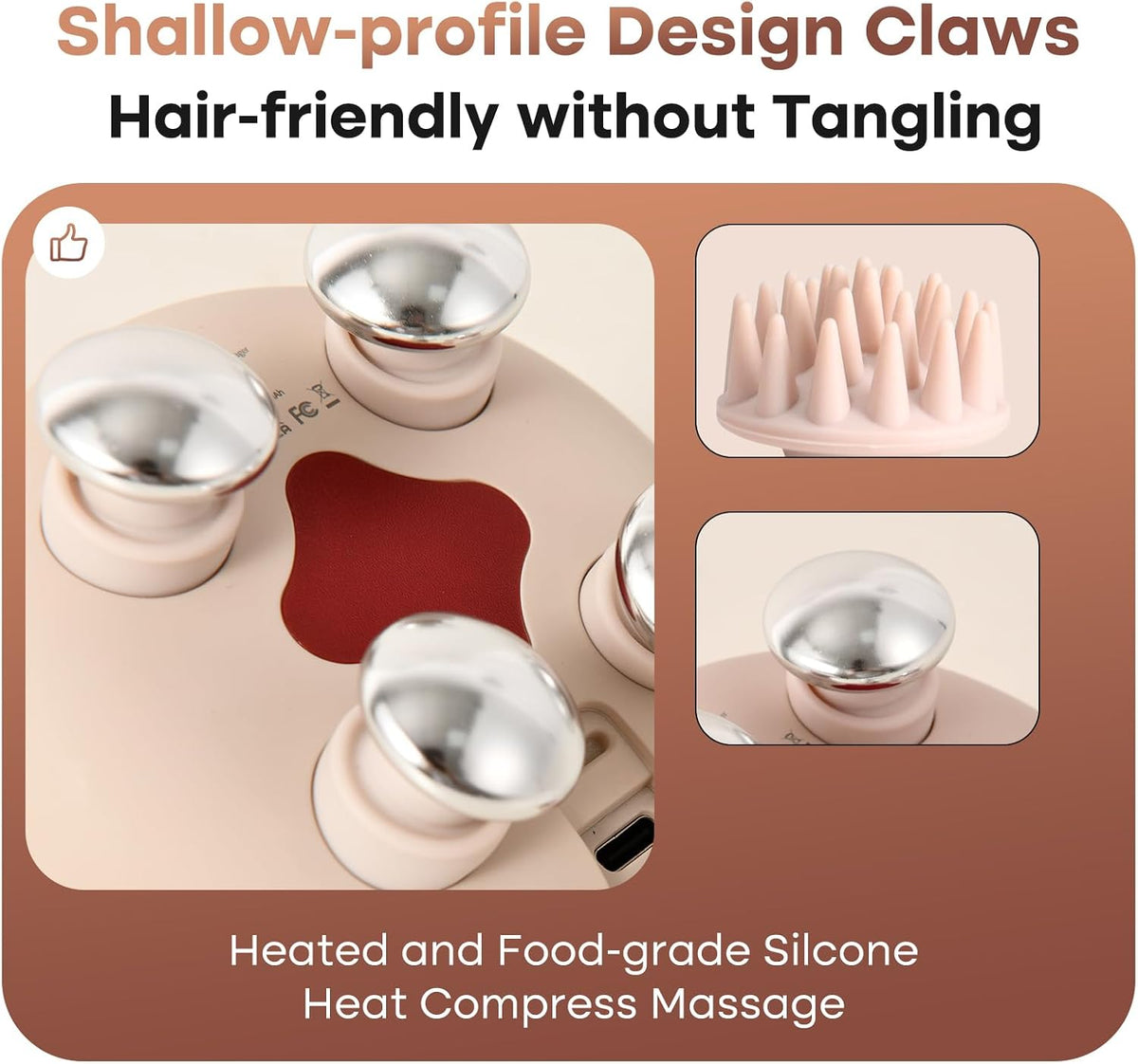 Heated Scalp Massager, Electric Head Massager Stress Relax
