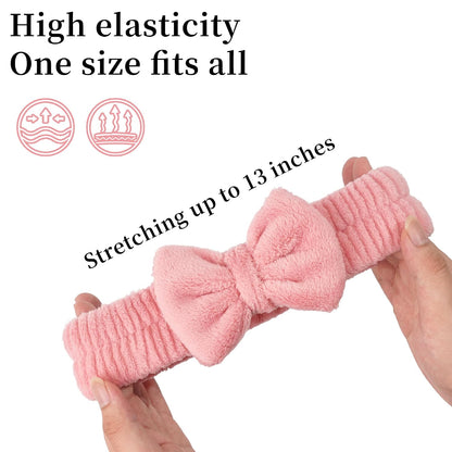 Spa Headband and Wristband Set for Washing Face Skincare Makeup