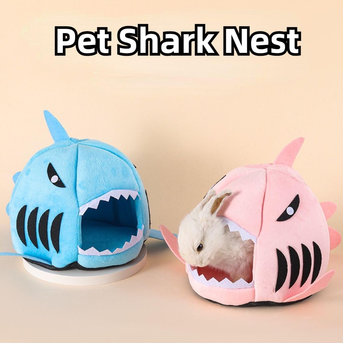 Rat Hamster Warm Bed House,Guinea Pig Bed Cave Winter Warm Cozy House,Hideout for Dwarf Rabbit Chinchilla Hedgehog Washable Cage Nest Accessorie (Pink)