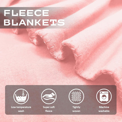 6 PCS Fleece Throw Blankets Bulk 60 x 50 in Soft Blankets Fabric Warm Lightweight Wool Blanket Cozy Coverlet for Beds Sofas Home for All Seasons (6, Pink, 50"x60")