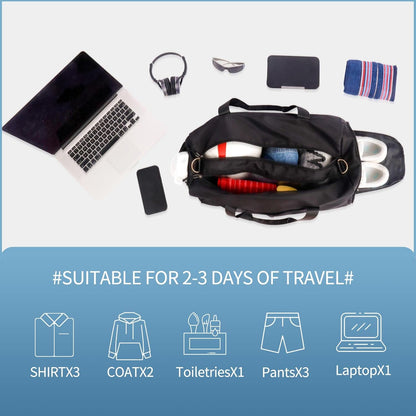Sports Duffel Bags with Cosmetic Gym Bag for Women Men Travelling Waterproof Bag with Wet Pocket and Shoe Compartment