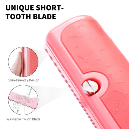 Cat Deshedding Brush for Short Hair, Pink