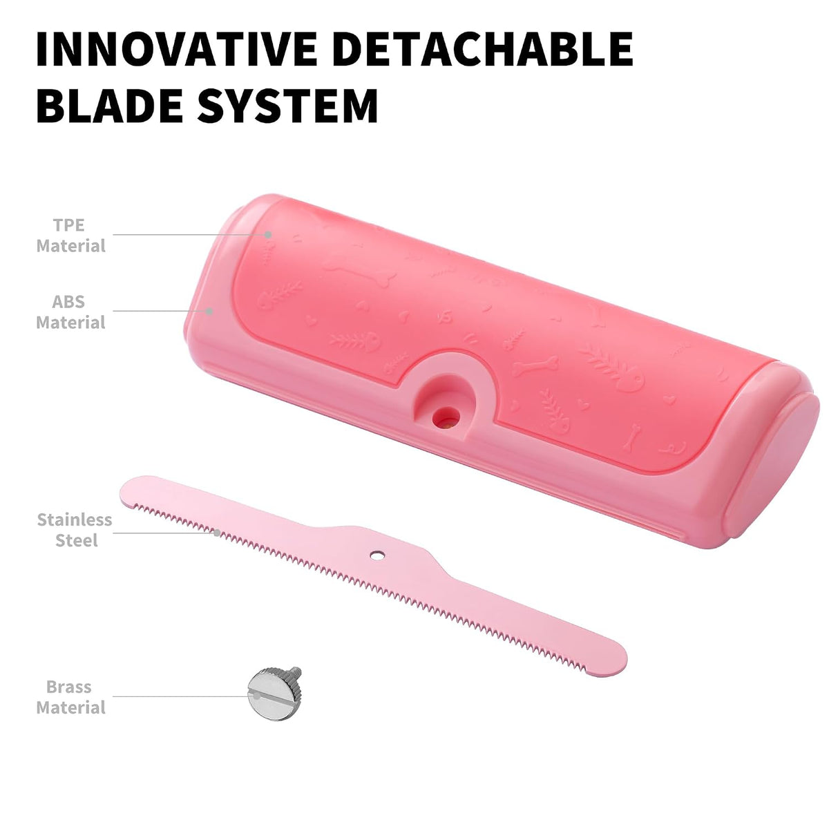 Cat Deshedding Brush for Short Hair, Pink