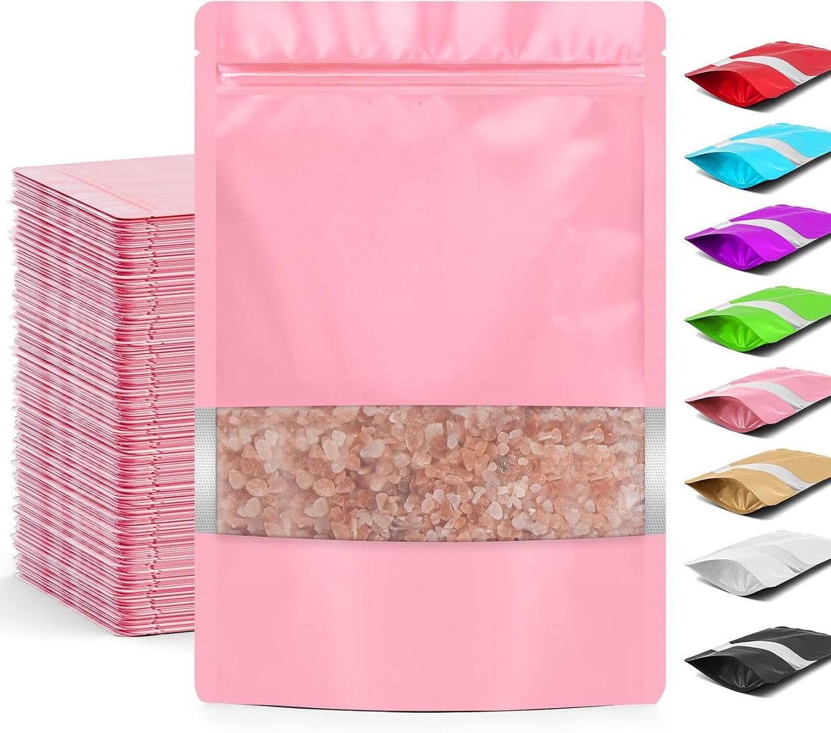 100Pcs Smell Proof Packaging Bags,Mylar Clear Bags for Food Storage