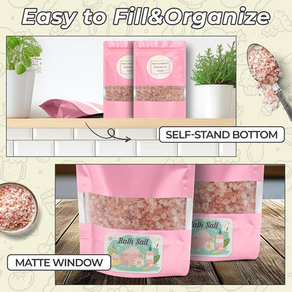 100Pcs Smell Proof Packaging Bags,Mylar Clear Bags for Food Storage
