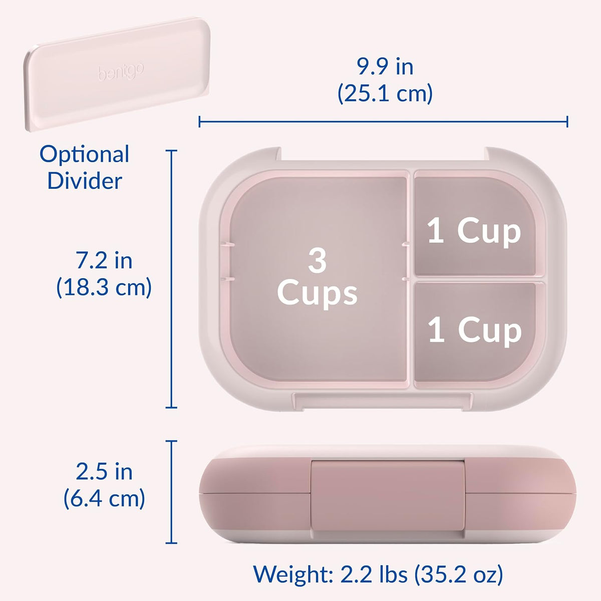 Chill Max Leak-Proof XL Bento-Style 3 or 4 Compartment Lunch Box