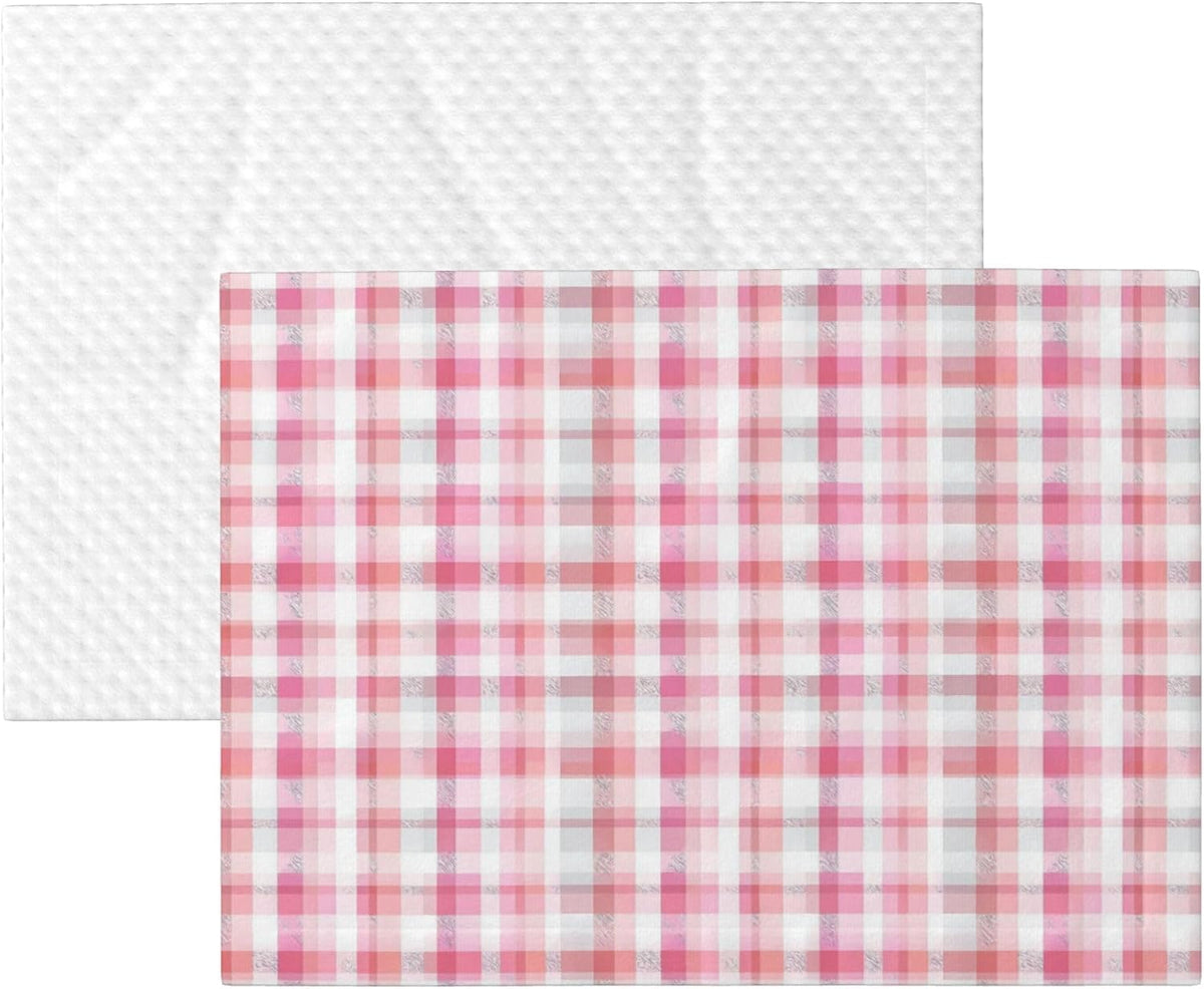 Waterproof Dog Blanket Soft Pet Blanket for Puppy Cat, Fleece Cat Throw Blankets for Furniture Bed Couch Sofa Reversible - Pastel Pink Gingham 4
