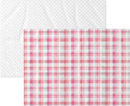 Waterproof Dog Blanket Soft Pet Blanket for Puppy Cat, Fleece Cat Throw Blankets for Furniture Bed Couch Sofa Reversible - Pastel Pink Gingham 4
