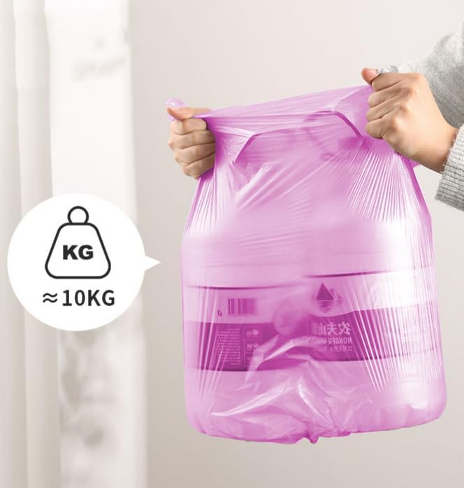 8 Gallon Trash Bags Colored - Extra Thick Medium Garbage Bags 1.1 mil Strong, Leakage-Free,Unscented 30 Liter Thick for Bathroom, Office, Kitchen Waste Basket Trash Can (Pink, 100 Count)