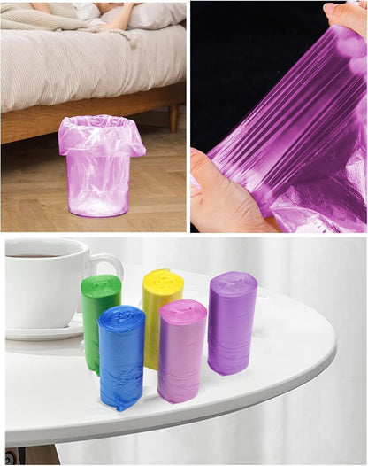 8 Gallon Trash Bags Colored - Extra Thick Medium Garbage Bags 1.1 mil Strong, Leakage-Free,Unscented 30 Liter Thick for Bathroom, Office, Kitchen Waste Basket Trash Can (Pink, 100 Count)