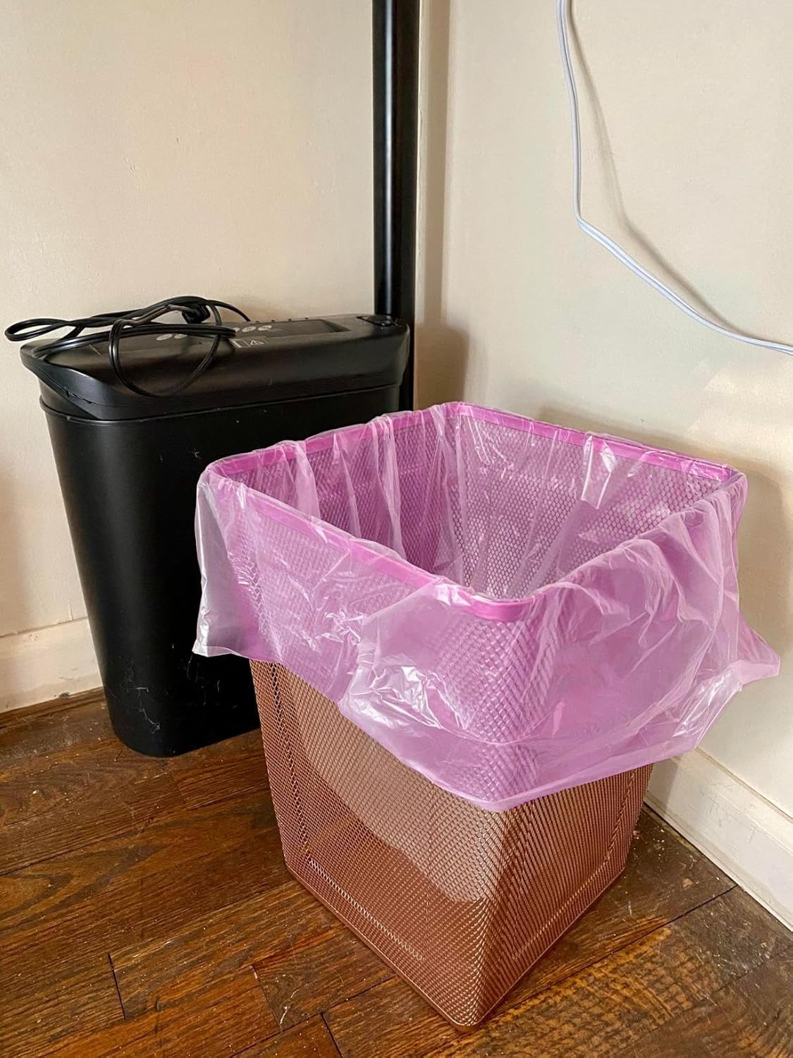 8 Gallon Trash Bags Colored - Extra Thick Medium Garbage Bags 1.1 mil Strong, Leakage-Free,Unscented 30 Liter Thick for Bathroom, Office, Kitchen Waste Basket Trash Can (Pink, 100 Count)