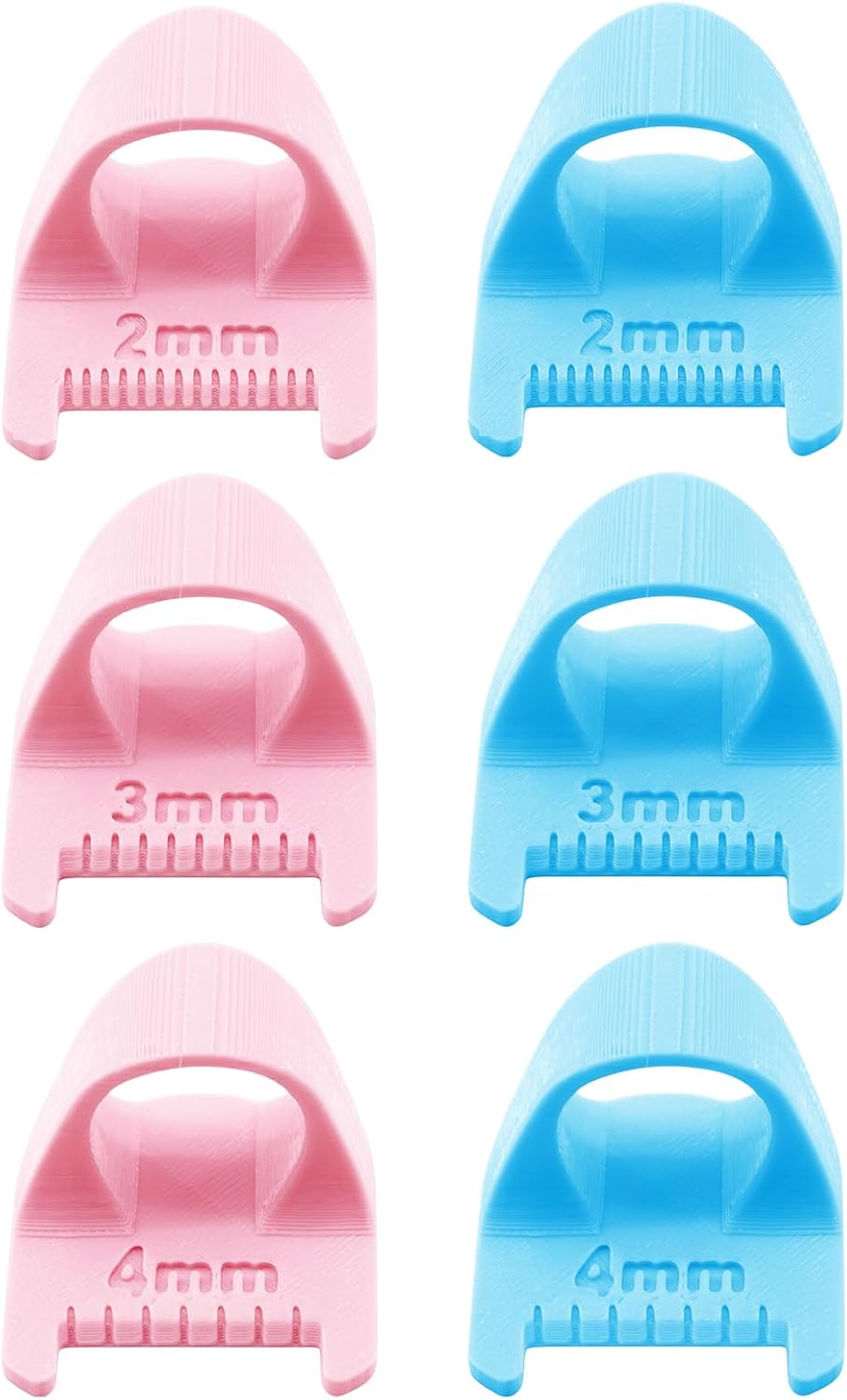 6PCS Template Kit for Even Sewing (Contains 3 Pink 3 Blue), Sewing Template Kit for Consistent 2mm, 3mm, 4mm Stitches, Sewing Quilting Guide, Hand Sewing Aid, Precision Stitch Guide Tool
