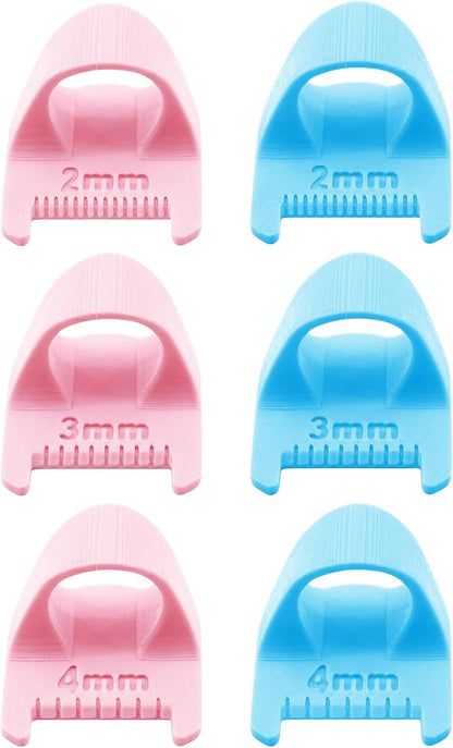 6PCS Template Kit for Even Sewing (Contains 3 Pink 3 Blue), Sewing Template Kit for Consistent 2mm, 3mm, 4mm Stitches, Sewing Quilting Guide, Hand Sewing Aid, Precision Stitch Guide Tool