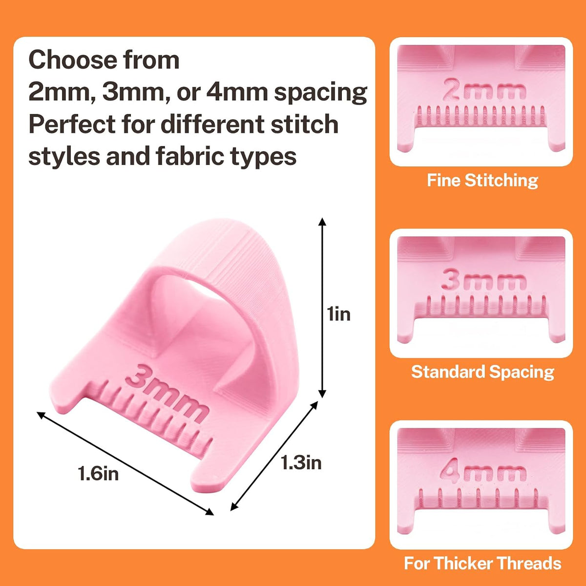 6PCS Template Kit for Even Sewing (Contains 3 Pink 3 Blue), Sewing Template Kit for Consistent 2mm, 3mm, 4mm Stitches, Sewing Quilting Guide, Hand Sewing Aid, Precision Stitch Guide Tool