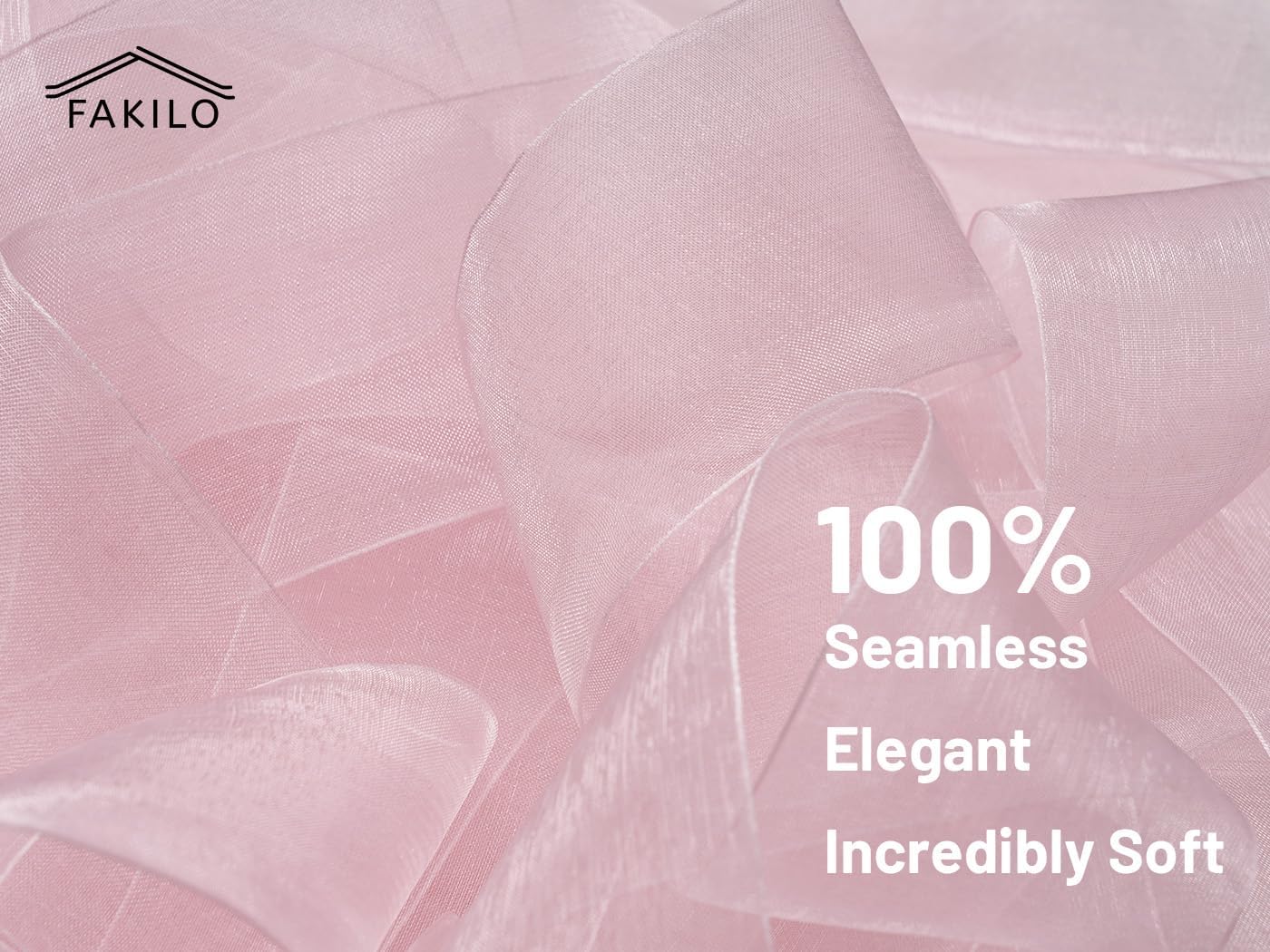 Pink Organza Ribbon for Gift Wrapping, 2 Inch Shimmer Sheer Wrapping Ribbon for Bouquet, Wedding, Christmas Gift - 50 Yards Each Roll