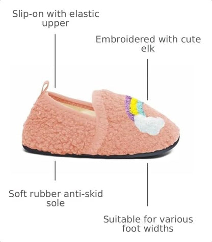 Toddler Slippers Girls Boys House Shoes Kids Warm Fuzzy Socks Walking Shoes