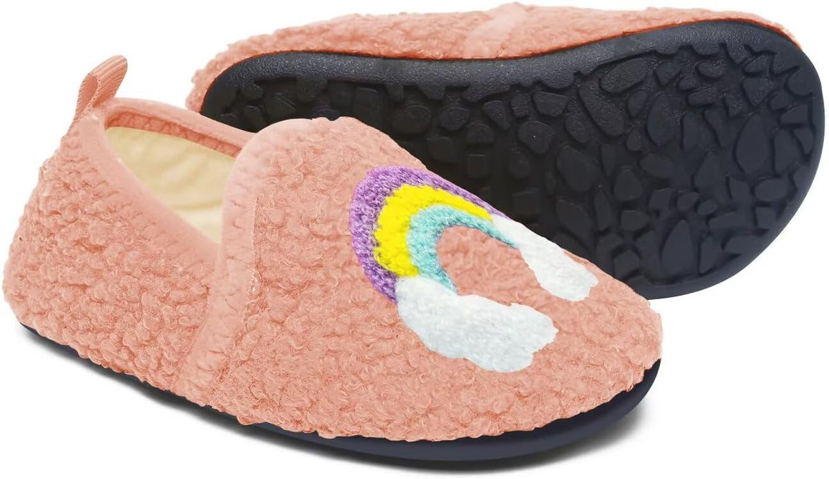 Toddler Slippers Girls Boys House Shoes Kids Warm Fuzzy Socks Walking Shoes
