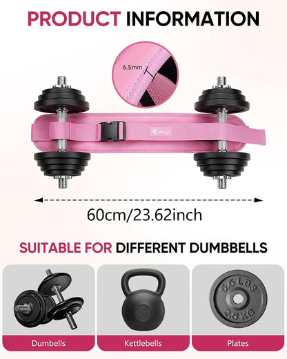 Hip Thrust Belt, Leather Dumbbell Booty Workout Belt