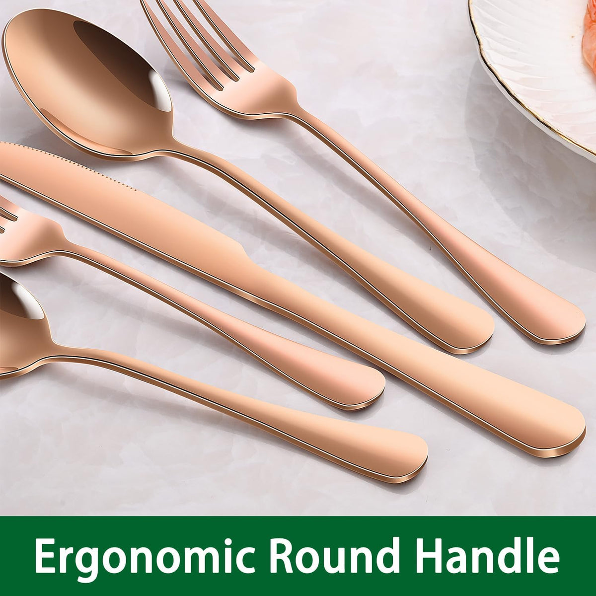 Rose Gold Tea Spoon Set Of 8, 6.7 Inch Stainless Steel Dessert Spoons, Copper Coffee Spoons Set, Metal Silverware Small Spoons For Kitchen