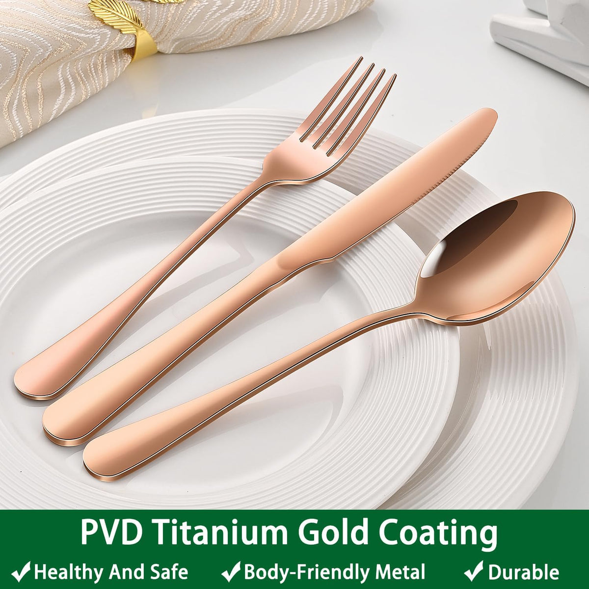 Rose Gold Tea Spoon Set Of 8, 6.7 Inch Stainless Steel Dessert Spoons, Copper Coffee Spoons Set, Metal Silverware Small Spoons For Kitchen