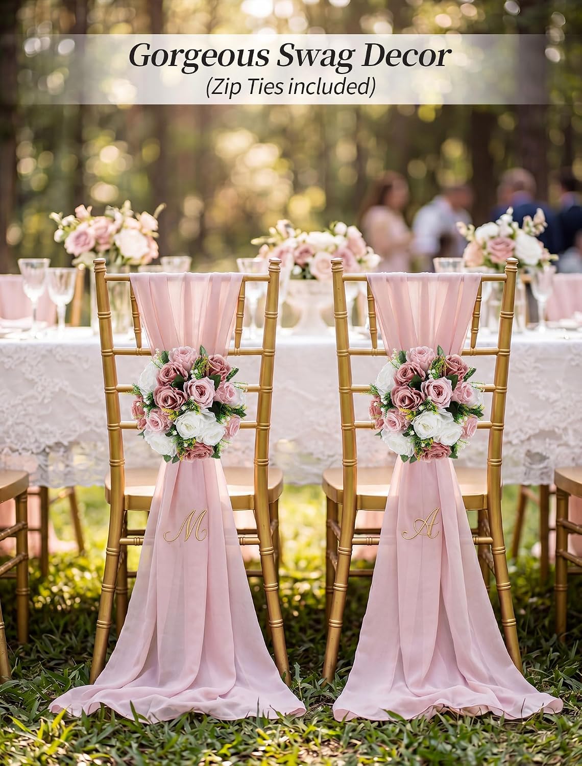 Dusty Pink Flower Centerpieces for Wedding: 10 Pcs, Faux Roses