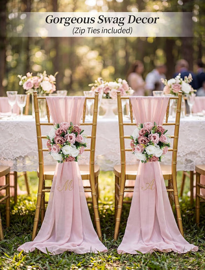 Dusty Pink Flower Centerpieces for Wedding: 10 Pcs, Faux Roses