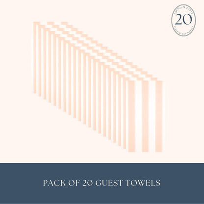 Bonjour Fete Peach Cabana Stripe Paper Guest Towels | Disposable, 3-Ply Napkins | Premium Party Supplies & Decor | Holidays, Kids Themed Birthday Parties., Girl | Pack of 20, 4.25" x 7.75"
