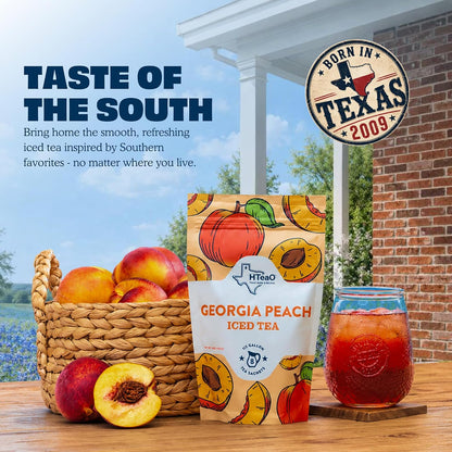 Peach & Hibiscus Iced Tea Bags - Makes 8 Gallons - Texas Style