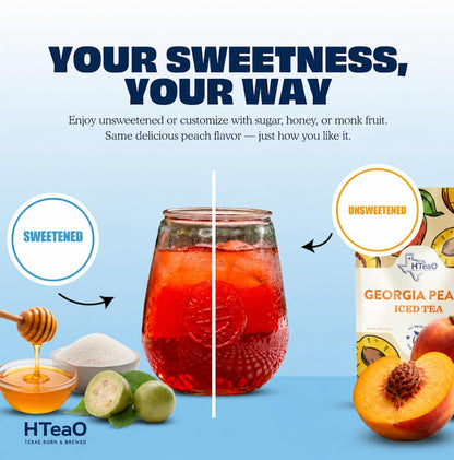 Peach & Hibiscus Iced Tea Bags - Makes 8 Gallons - Texas Style