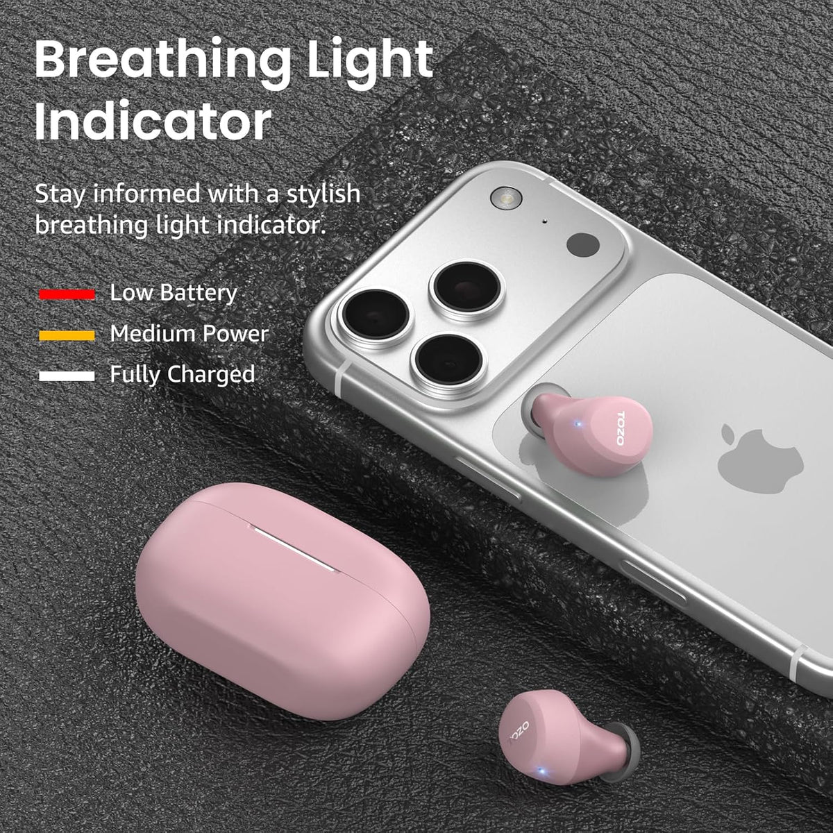 A1 Wireless Earbuds Bluetooth 5.3 Light Weight in Ear Headphones