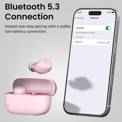 A1 Wireless Earbuds Bluetooth 5.3 Light Weight in Ear Headphones