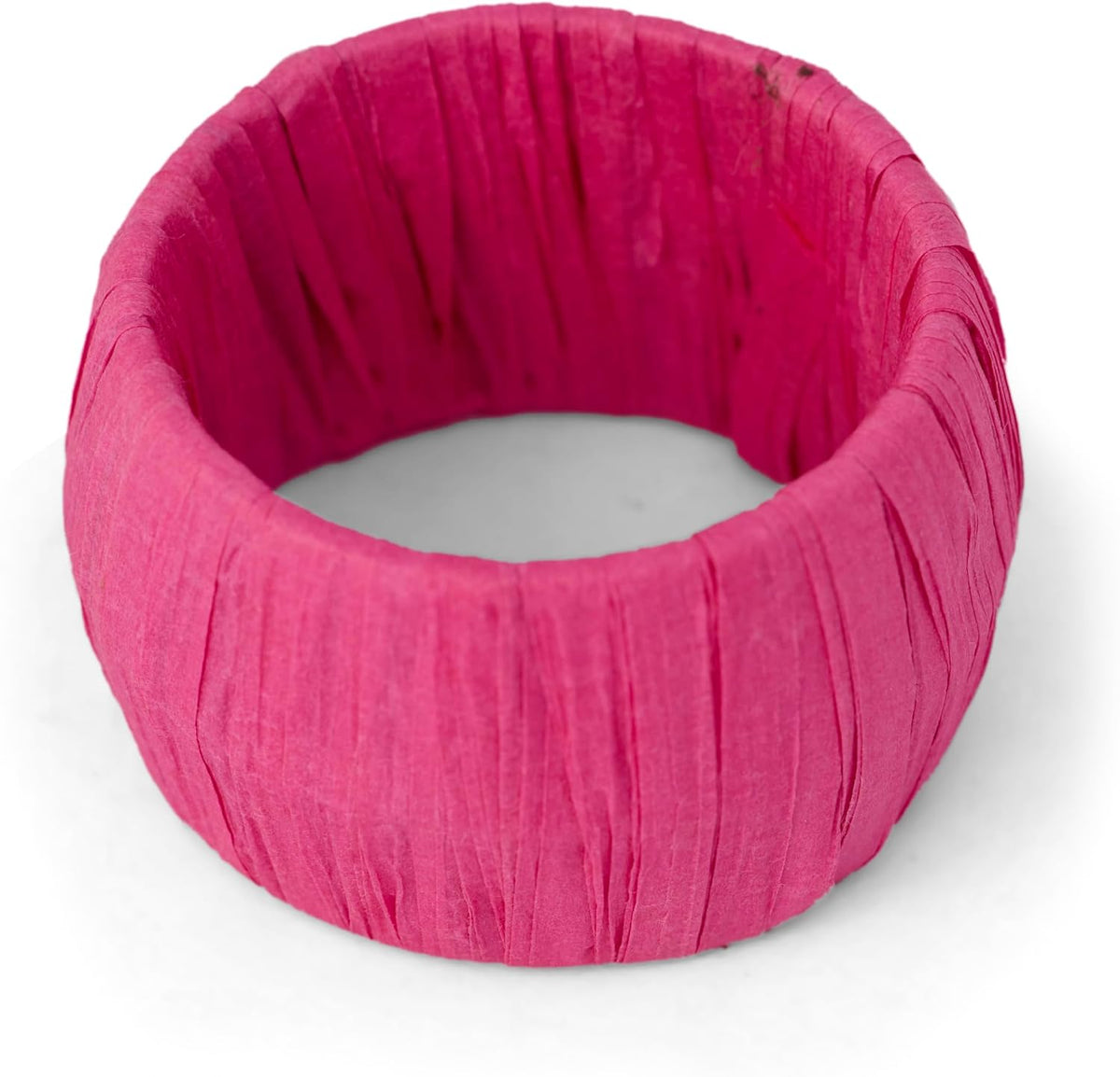 ™ Handmade Raffia Rattan Napkin Rings Pink Set of 12 Everyday Use Dining Party Tabletop Décor Gifts Napkin Holder 1.5 Inch in Size Artisan Crafted in India