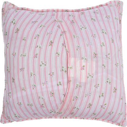 Pink Rose Romantic Ruffle Floral Flower Decor Pillow (Pink Lace, Decor Pillow - 1pc)