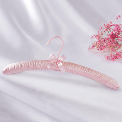 Satin Padded Hangers for Women Clothing 17-inch 5 Pack Pink