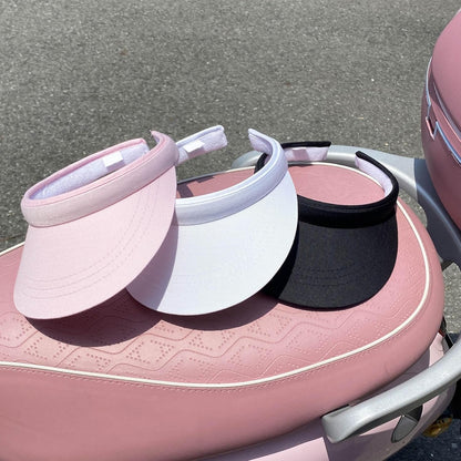 Sun Visor Hats Women Wide Brim Adjustable Clip On Visors Beach Men Hat