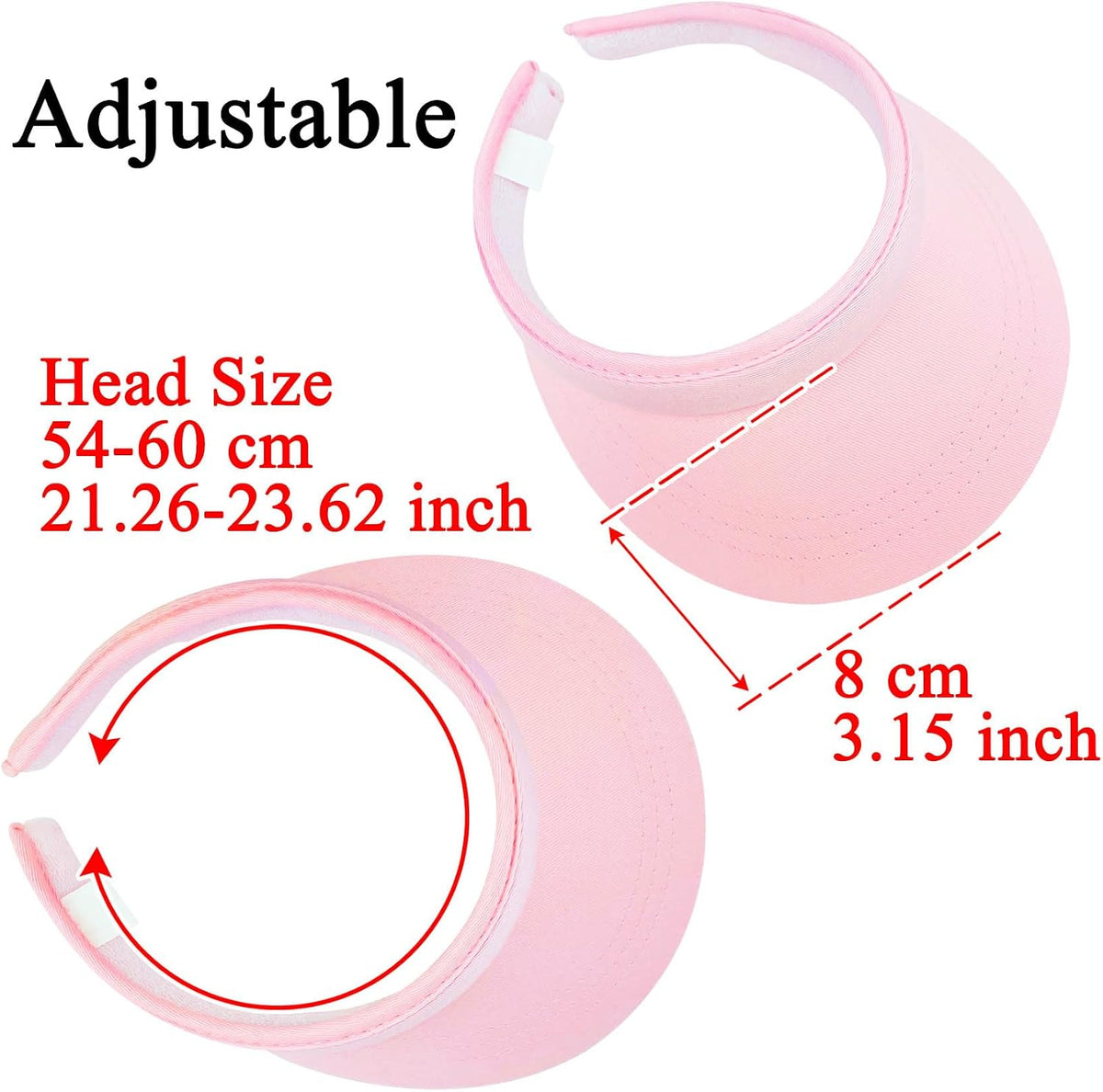 Sun Visor Hats Women Wide Brim Adjustable Clip On Visors Beach Men Hat